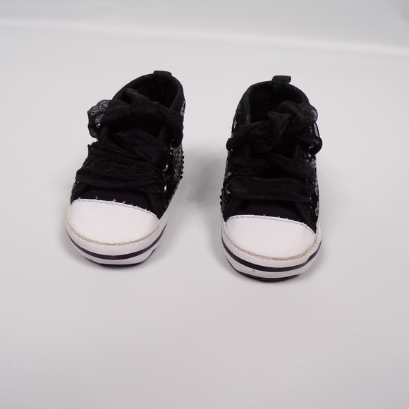 STEPPING STONES Black & White Hightop Sequ… - Picture 3 of 5